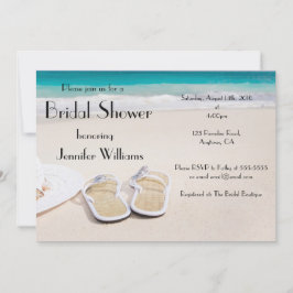 Sun & Sand Destination Bridal Shower-uitnodigingen Kaart