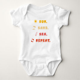 Sun Sand Sea Repeat – Beach Vibes Toddler Bodysuit