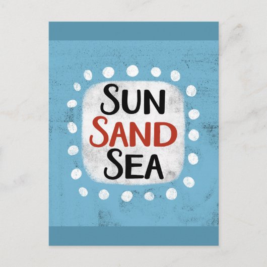 Sun Sand Zee Briefkaart (Voorkant)