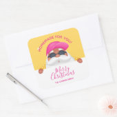 Sun Santa Kerstkersthomemade Food Holiday Baking Vierkante Sticker (Envelop)