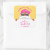Sun Santa Kerstkersthomemade Food Holiday Baking Vierkante Sticker (Tas)