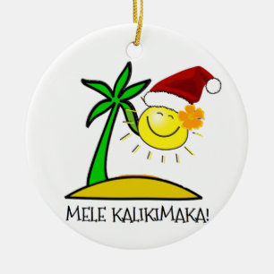 Sun Santa - Mele Kalikimaka Keramisch Ornament