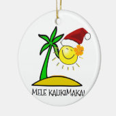Sun Santa - Mele Kalikimaka Keramisch Ornament (Links)