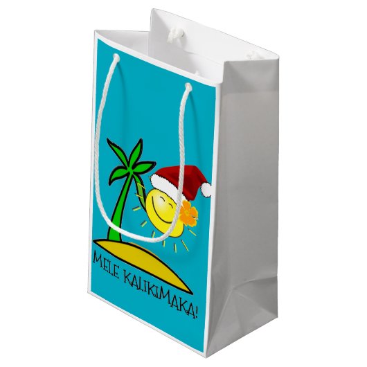 Sun Santa - Mele Kalikimaka Klein Cadeauzakje (Achterkant Gekanteld)