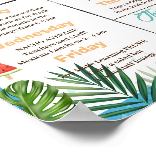 Sun-sational Teacher Appreciation Week Route Poster (Hoek)