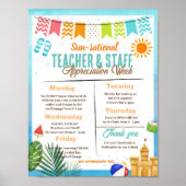 Sun-sational Teacher Appreciation Week Route Poster (Voorkant)