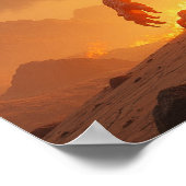 Sun-Scorch Inferno Fire Dragon Poster (Hoek)