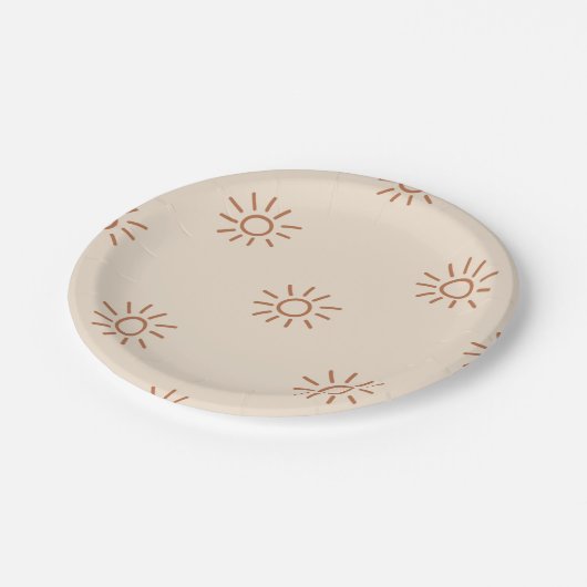 Sun Seamless Pattern,Minimal Sun Seamless Pattern, Papieren Bordje (Gekanteld)