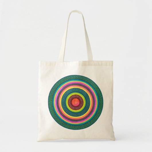 Sun Seed Mandala Canvas tas (Voorkant)