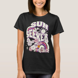 Sun Seeker Positive Vibes Summer Vacation Floral T-shirt