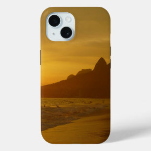 Sun Set op Ipanema Beach Brazilië iPhone 15 Case