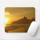 Sun Set op Ipanema Beach Brazilië Muismat (Met muis)
