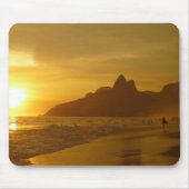 Sun Set op Ipanema Beach Brazilië Muismat (Voorkant)
