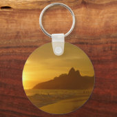 Sun Set op Ipanema Beach Brazilië Sleutelhanger (Voorkant)