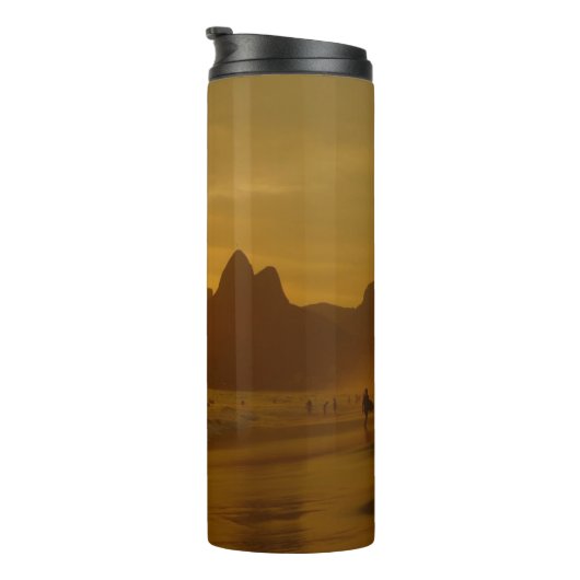 Sun Set op Ipanema Beach Brazilië Thermosbeker (Geroteerd rechts)