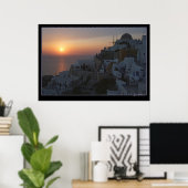 Sun Set op Santorini Poster (Thuiskantoor)