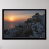 Sun Set op Santorini Poster (Voorkant)
