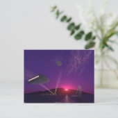 Sun Set Sail Briefkaart (Staand voorkant)