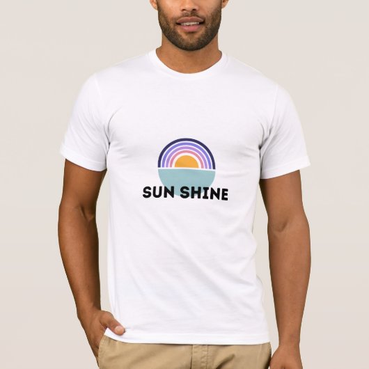 Sun Shine Illustration-typografie T-shirt (Voorkant)