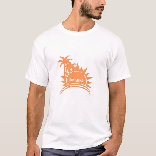 Sun Shine Illustration-typografie T-shirt (Voorkant)