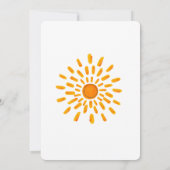 Sun Shine Kinder feestuitnodiging Kaart (Achterkant)