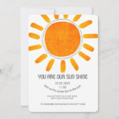 Sun Shine Kinder feestuitnodiging Kaart (Voorkant)