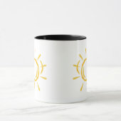 Sun Shine Minimalist Mug | Simple Sun Art Mok (Midden)