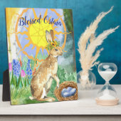 Sun Shine Ostara Rabbit Wiccan Altar Fotoplaat (Zijkant)