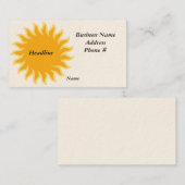 Sun shine visitekaartje (Voorkant / Achterkant)