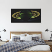 Sun Shining Behind Planet Saturn Casting a Shadow Canvas Afdruk (Insitu (Slaapkamer))