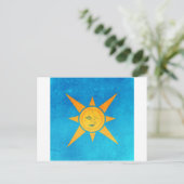 Sun Shining, Moon Slaap-zon- en maansymbool Briefkaart (Staand voorkant)