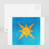 Sun Shining, Moon Slaap-zon- en maansymbool Briefkaart (Voorkant / Achterkant)