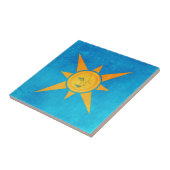 Sun Shining, Moon Slaap-zon- en maansymbool Tegeltje (Zijkant)