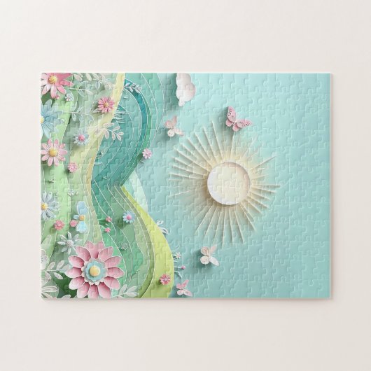 Sun Shining Over The Valley Legpuzzel (Horizontaal)