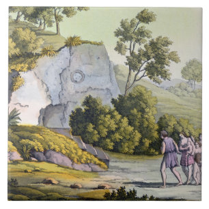 Sun shrine, Peru, uit Le Costume Ancien et Moder Tegeltje