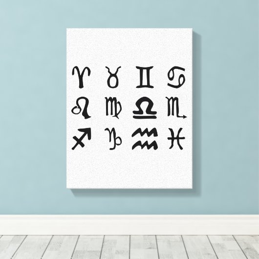 Sun Sign SIlhouettes Canvas Afdruk (Insitu (Houten vloer))