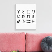 Sun Sign SIlhouettes Canvas Afdruk (Insitu (Woonkamer))