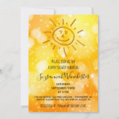 Sun Sketch Geslachtsneutrale Sjabloon Uitnodiging (Voorkant)