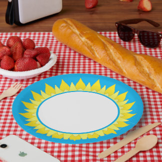 Sun Sky Blue Paper-Bord Papieren Bordje