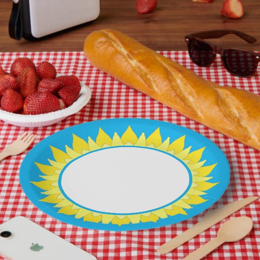 Sun Sky Blue Paper-Bord Papieren Bordje (Picknick)