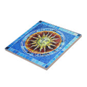 "Sun" — Small Ceramic Photo Tile (4,25" x 4,25") Tegeltje (Zijkant)