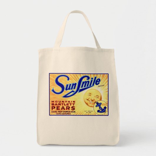 SUN SMILE PEARS TOTE BAG (Voorkant)