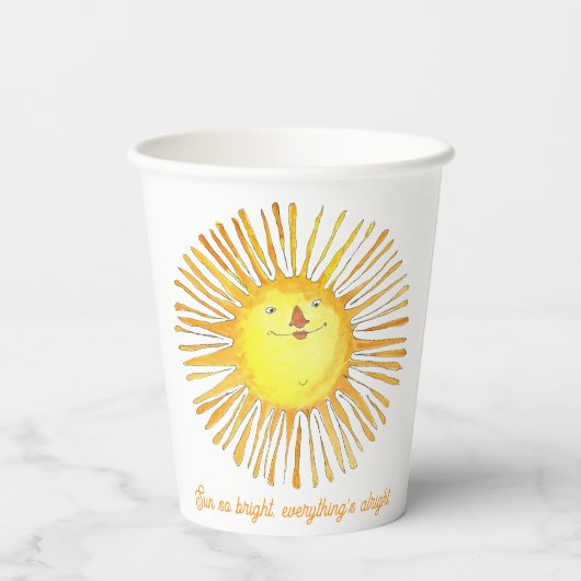 Sun so bright papieren bekers (Achterkant)