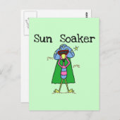 Sun Soaker Flamingo Tshirts en Gifts Briefkaart (Voorkant / Achterkant)