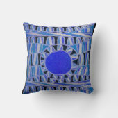 SUN SOLAR ENERGY Blauwgroen Blue Black White Kussen (Achterkant)