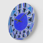 SUN SOLAR ENERGY Blue White Black Grote Klok (Hoek)