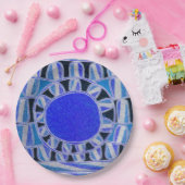 SUN SOLAR ENERGY Blue White Black Papieren Bordje (Feest)