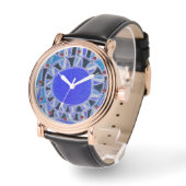SUN SOLAR ENERGY/ Bright Blue, White, Black Horloge (Hoek)