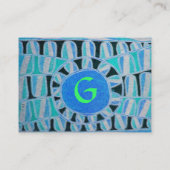 SUN SOLAR ENERGY MONOGRAM blauw paars groen Visitekaartje (Achterkant)