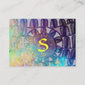 SUN SOLAR ENERGY MONOGRAM blue roze fuchsia Visitekaartje (Achterkant)